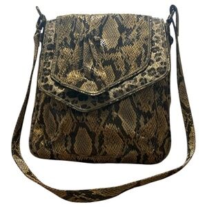Falchi by Falchi faux snakeskin & leopard print crossbody bag